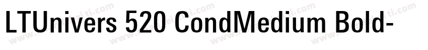 LTUnivers 520 CondMedium Bold字体转换